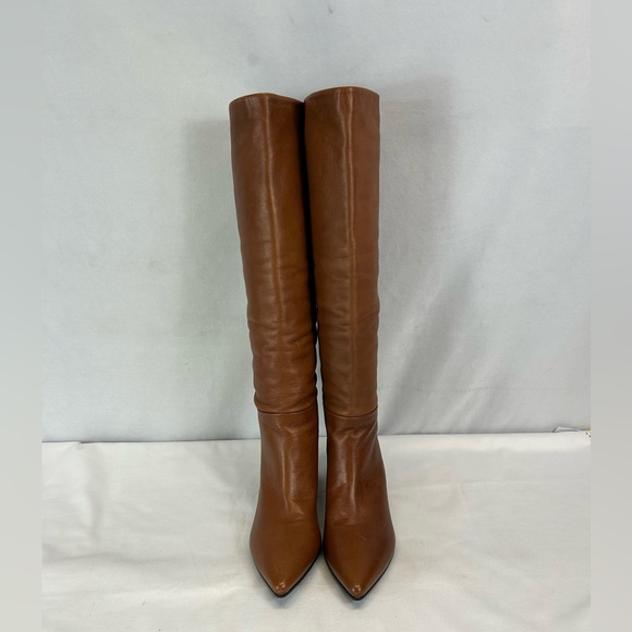 Prada Leather cognac Mid high boots Sz 10.5 - Picture 2 of 9